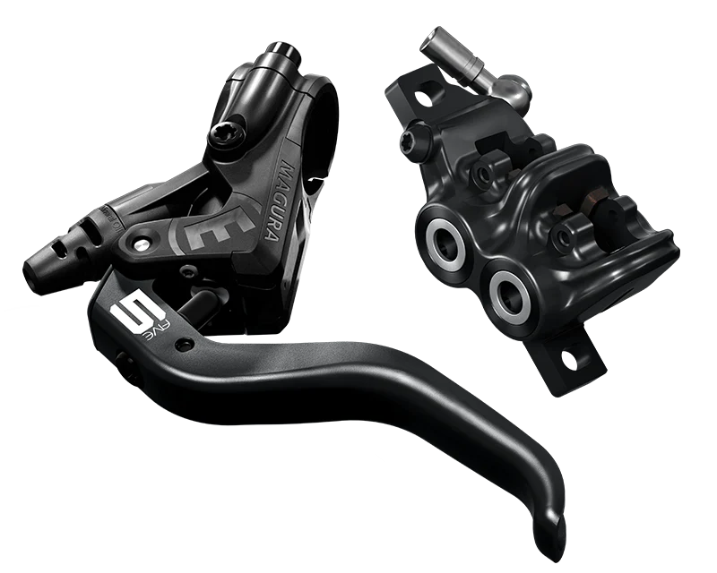 Magura MT5 brake, 2-finger aluminium lever.