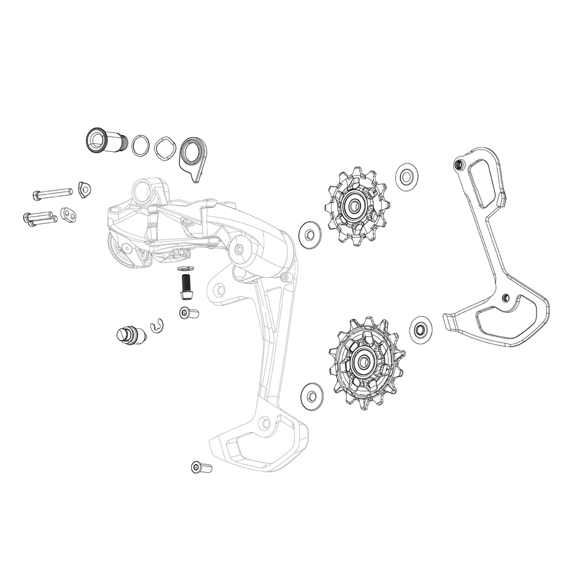 SRAM T-Type Eagle Rear Mech P-Knuckle Kit